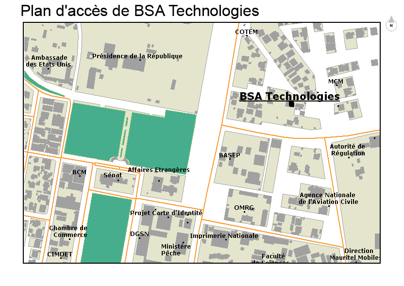 Plan d'accès de BSA Technologies